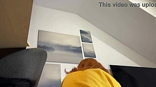 hot redhead college girl tries fashion turns porn casting