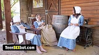 i enjoy three amish women trying group sex first time