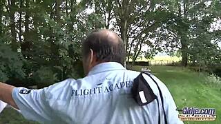 Mature man fucks young pussy in doggystyle and missionary, she swallows cum.