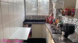 Morning coffee led to anal in sheer red