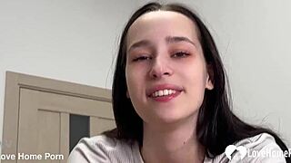 she's practicing her blowjob skills on that hard cock