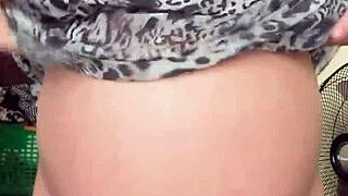 Horny Pregnant Maid Couldnt Resist Ang Started Showing Her Big Boobs And Hairy Pussy On Camera When She Was Home Alone