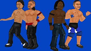 in this false hood wrestling match, young chinese nico moron battles with food elements