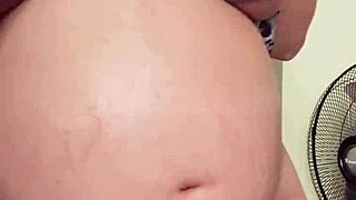 Horny Pregnant Maid Couldnt Resist Ang Started Showing Her Big Boobs And Hairy Pussy On Camera When She Was Home Alone