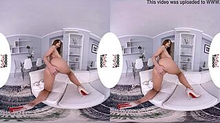 Brunette stepmom with big tits rides stepson in pov taboo