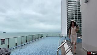 Gorgeous Spanish Blanca Wants to Try Russian White Cock on Vacation