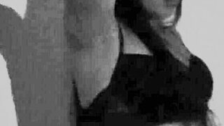 Hotwife dancing on halloween for tricks or treats in costume