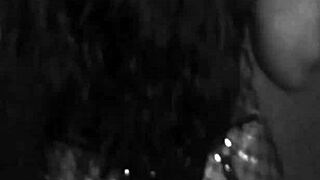 Hotwife dancing on halloween for tricks or treats in costume