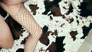 close-up gaping ass holes and rough stocking slut