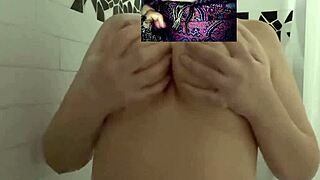 sexy white amateur with huge boobs moans during soapy shower massage in los angeles - arabian snowwhite model