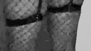 Hotwife dancing on halloween for tricks or treats in costume