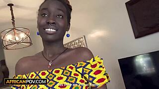 Big Natural Tits Ebony Model Used for Hardcore Sex at Bikini Try On