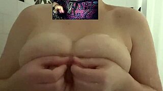 sexy white amateur with huge boobs moans during soapy shower massage in los angeles - arabian snowwhite model