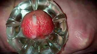 Close up oozing cum