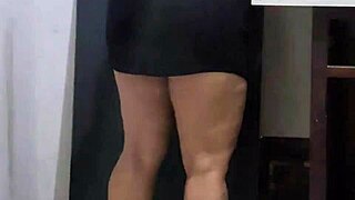 I grab my stepmother while she is cleaning