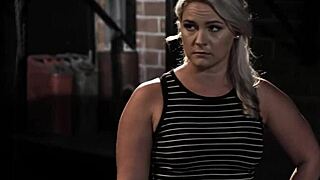 blonde milf stepmom has submissive sex with kinky stepson in cowgirl and doggystyle