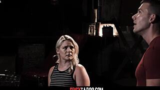 blonde milf stepmom has submissive sex with kinky stepson in cowgirl and doggystyle