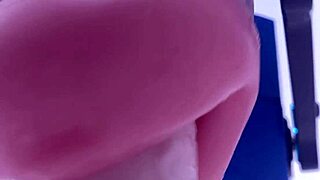 How does this fleshlight feel on your stunt cock? Rubjoy asks while using vibrating tongue toy