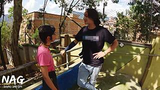 cindy luna learns cardio from gym trainer with rough doggystyle fuck