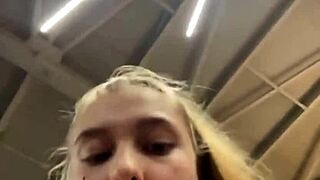 Workout with masturbate in public