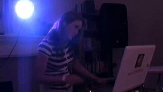 look at that lesbo getting her pussy toyed while we watch