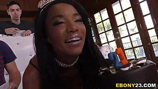 Anal whore Daya Knight experiences her first interracial gangbang