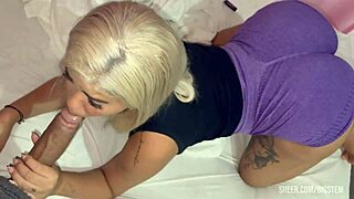 Latina lingerie model poses with monster cock in bed