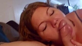 eagle blowjob with cum in mouth