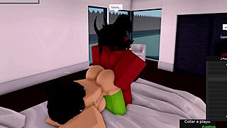 The demon fucks Roblox hoe intensely as girlfriend watches