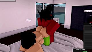 The demon fucks Roblox hoe intensely as girlfriend watches