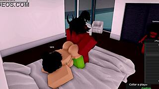 The demon fucks Roblox hoe intensely as girlfriend watches