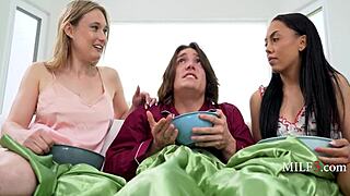 Ophelia Kaan and Bianca tease and fuck Axel Haze in threesome