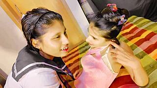 Uttaran20 petite teen explores threesome dynamics