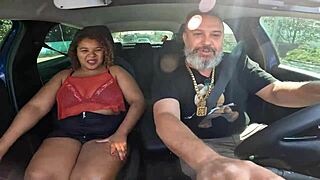 Emily Leoa Rides With Her Giant Ass In Outdoor Public Setting