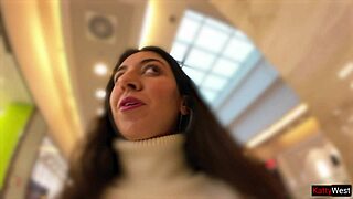 Public Pee In Jeans In Shopping Mall, So Wet And Naughty!