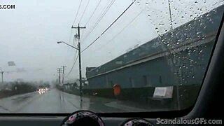 teen hottie masturbates in car with toys and fingering