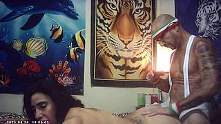 behind scenes glasses cam first timer feels italian machine