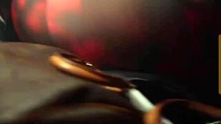 In the night club, a stunning brunette bombshell shakes her huge ass while dancing seductively.