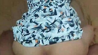 Young Wife In Short Dress Cheats On Husband With Neighbor In Doggystyle Fuck!