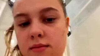 I finger my shaved pussy in public right now