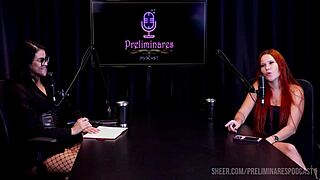 Carla Santos and Bia Hot Share Their Hottest Podcast Moments in Sheer Red Lingerie!! 😈