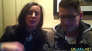 stockings milf sucks rod in classy british way, fingering and masturbating too