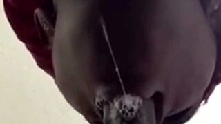 Close up super sloppy wet deepthroat blowjob amazingly sloppy cum in mouth with moans