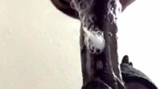 Close up super sloppy wet deepthroat blowjob amazingly sloppy cum in mouth with moans