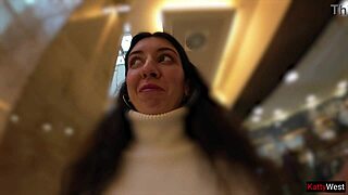 Public Pee In Jeans In Shopping Mall, So Wet And Naughty!