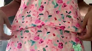 Innocent Girl in Pajamas on Spy Camera