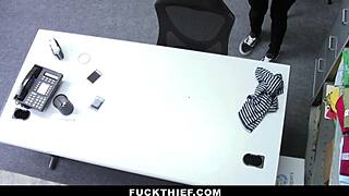 I caught the teen hiding stolen items in her pants at the mall office, and punished her hard