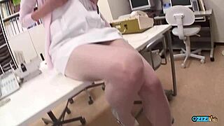 doctor checks nurses pussy