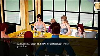 My new family explores big ass and tits in erotic game