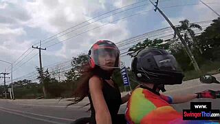 Watch this Asian teen fuck her huge-cocked European boyfriend after their day out!